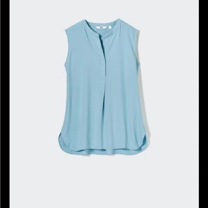 Uniqlo: bought in Japan! Rayon Skipper Collared Sleeveless Blouse